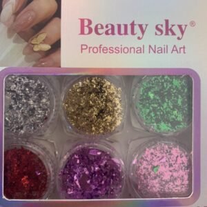 Fine Nail Foil 6pcs multi colour