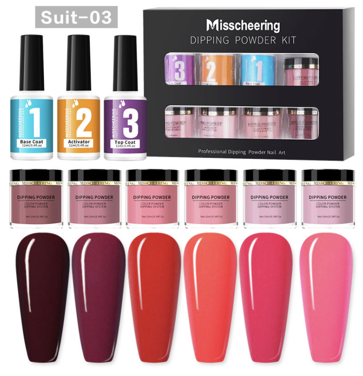 misscheering dipping powder sets 12pc misscheering dipping powder sets 12pc