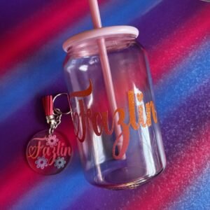 personalized glass & keychain